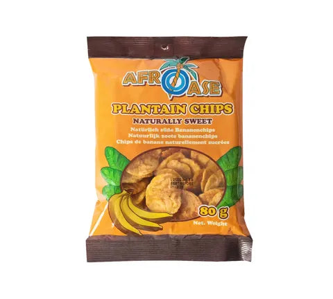Afroase Chips de Banane Naturellement Sucrées (80 gr)