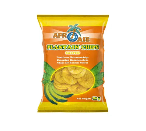 Afroase Chips de Banane Salées (80 gr)