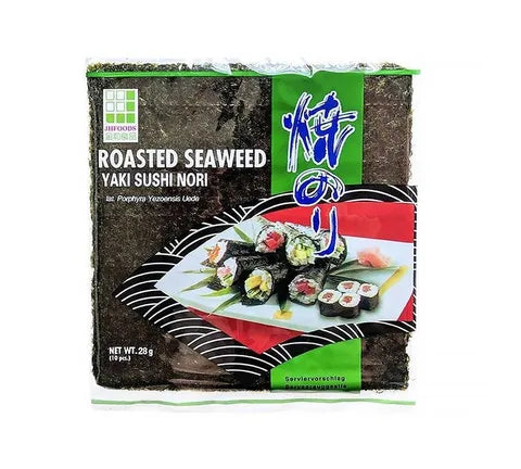 JHfoods Sushi Nori geröstete Meeresalgen (28 gr)