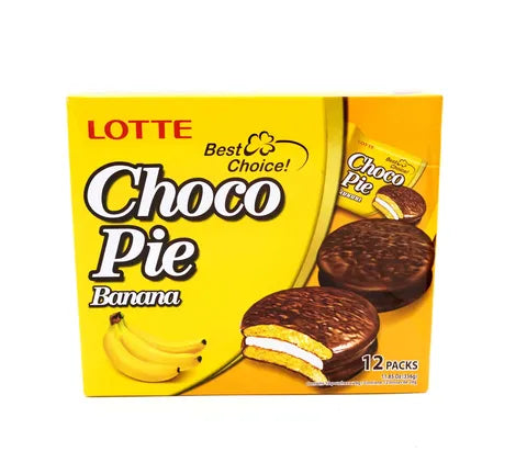 Lotte Choco Pie Banane (12 Packungen) (336 gr)