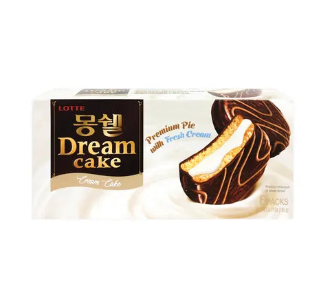 Lotte Moncher Dream Cake - Cream Flavour (6 Packs)BBD/THT 14-03-2024 (192 gr)
