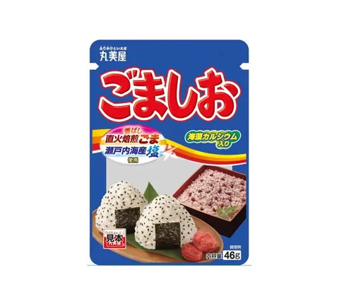 Marumiya Gomashio Furikake-Reisgewürz mit schwarzem Sesam und Salz (46 gr)