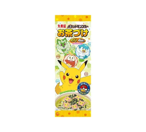 Marumiya Pokemon Ochazuke-kruiden voor rijstsoep met geroosterd zeewier - 4 stuks (14,4 gr)