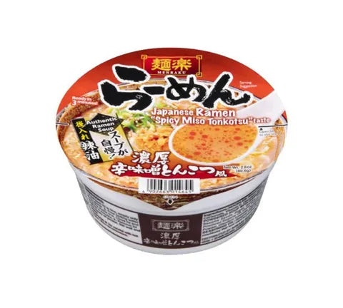 Menraku Bowl Ramen japonais - Spicy Miso Tonkotsu (80 gr)