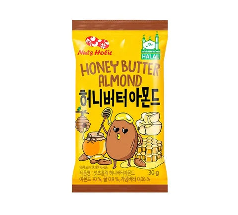Nuts Holic Honigbuttermandeln - Multipack (8 x 30 gr)