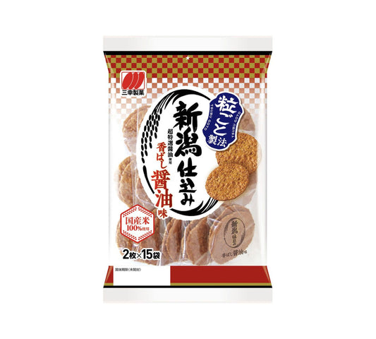 Sanko Seika Rice Crackers - Niigata Rice Cracker Shoyu Flavour 30 pcs. (126 gr)