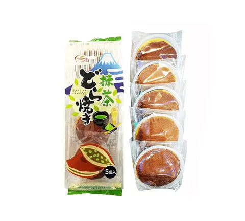 Tencho Foods Dorayaki-kage - Matcha-smag (5-pakke) (300 gr)