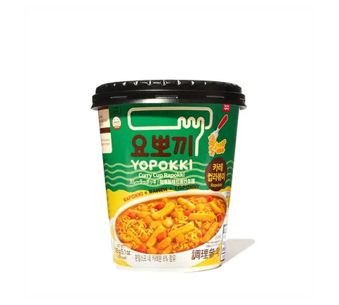 Young Poong Yopokki - Rapokki - Rijstcake en Ramen Cup Curry Smaak (145 gr)